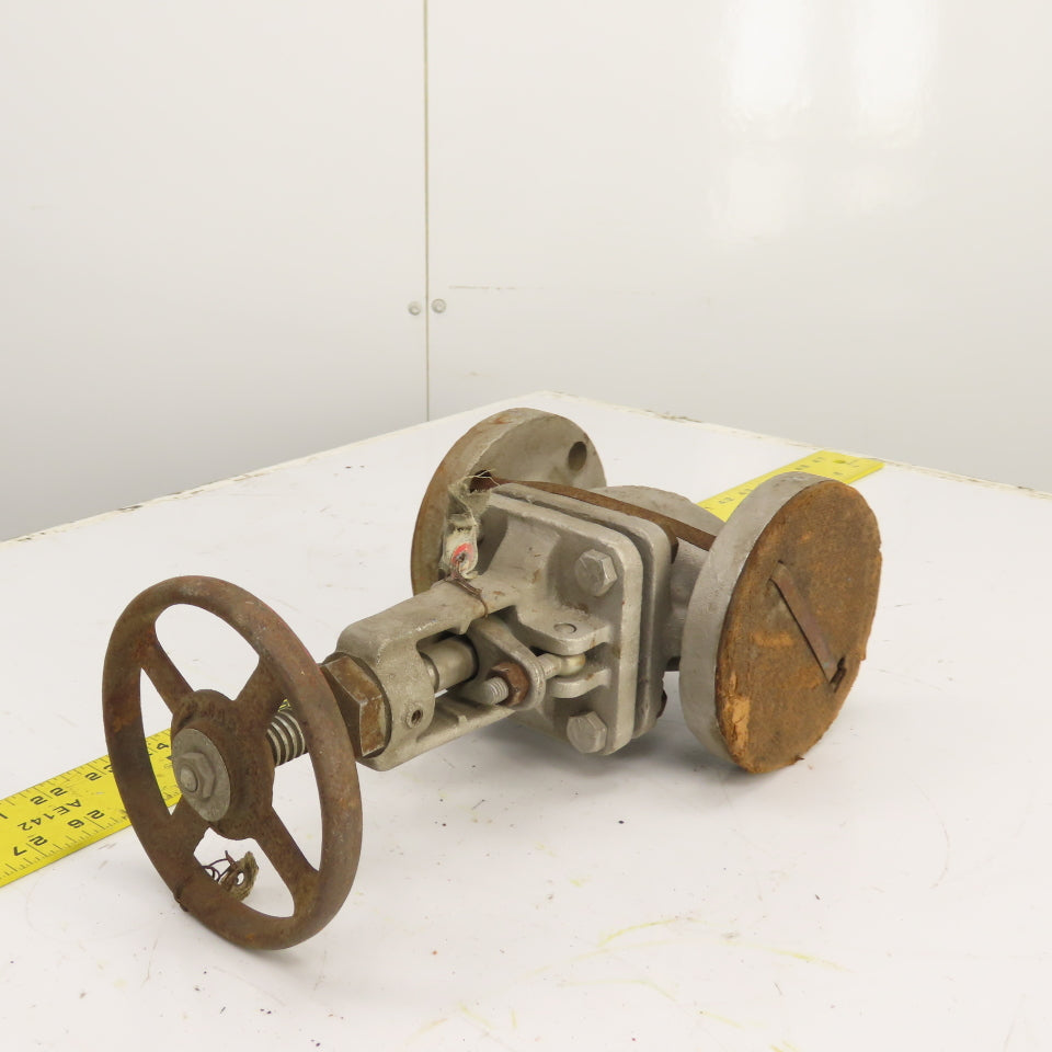 Powell A-5740 1-1/2" Flanged Stainless Steel Manual Plunge Valve 150WP