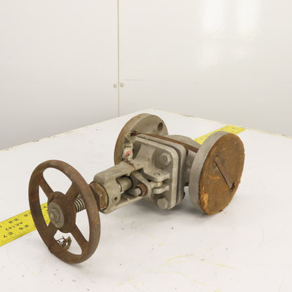 Powell A-5740 1-1/2" Flanged Stainless Steel Manual Plunge Valve 150WP