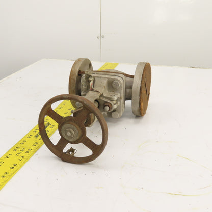 Powell A-5740 1-1/2" Flanged Stainless Steel Manual Plunge Valve 150WP