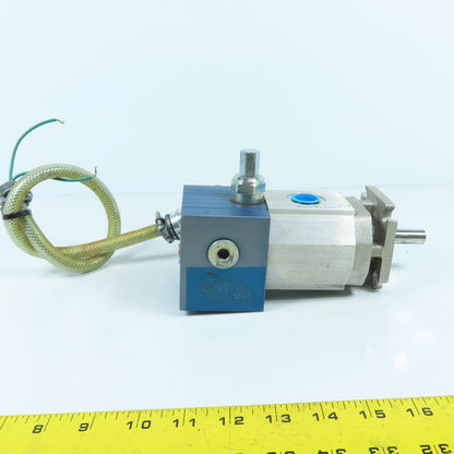Bucher AP100/6.5 Hydraulic Gear Pump 1/2" Shaft 2700PSI 6.5 cm3 W/ Solenoid