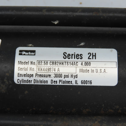 Parker 02.50CBB2HKTS14AC4.0 Double Acting Hydraulic Cylinder 2.5" Bore 4" Stroke
