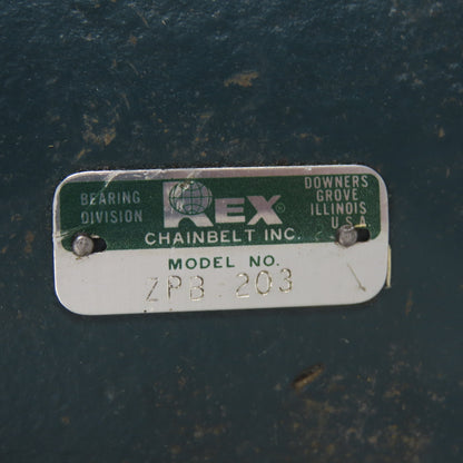 Rex ZPB-203 2-Bolt Pillow Block Bearing 2-3/16" Bore