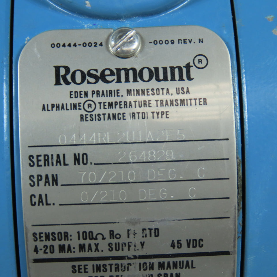 Rosemount 0444RL2U1A2E5 Temperature Transmitter 70/210°C