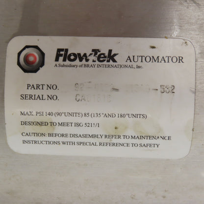 FlowTek 92-0930-113A0-532 Pneumatic 1-1/2" Stainless Valve Actuator 140PSI