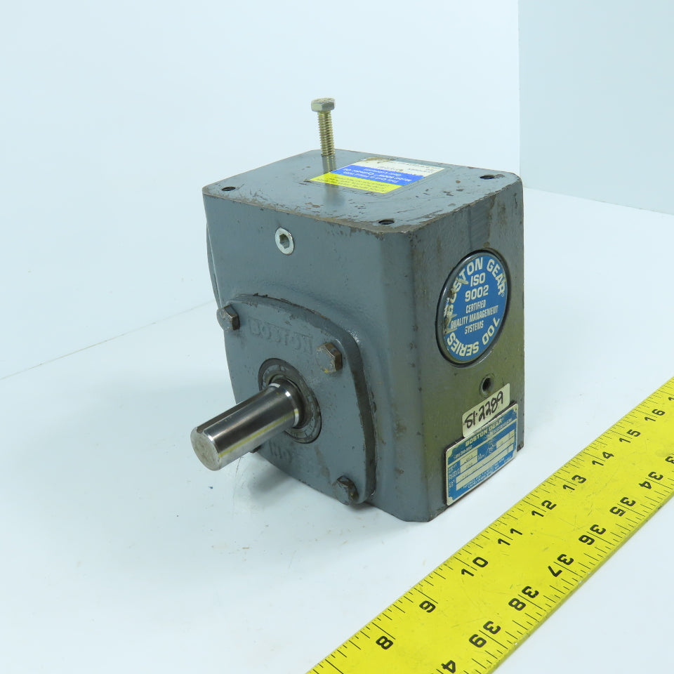 Boston 718-40X-J 100 Series Right Angle 40:1 Ratio Gear Reducer 0.460HP 43.75RPM