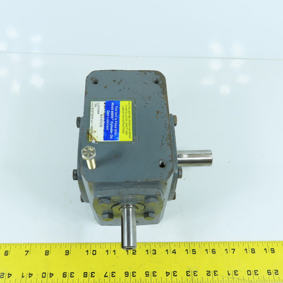 Boston 718-40X-J 100 Series Right Angle 40:1 Ratio Gear Reducer 0.460HP 43.75RPM