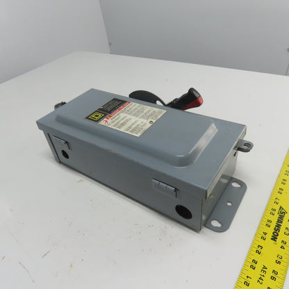 Square D H361AWKEI 30A 600V AC/DC 3 Pole Fusible Safety Disconnect Switch