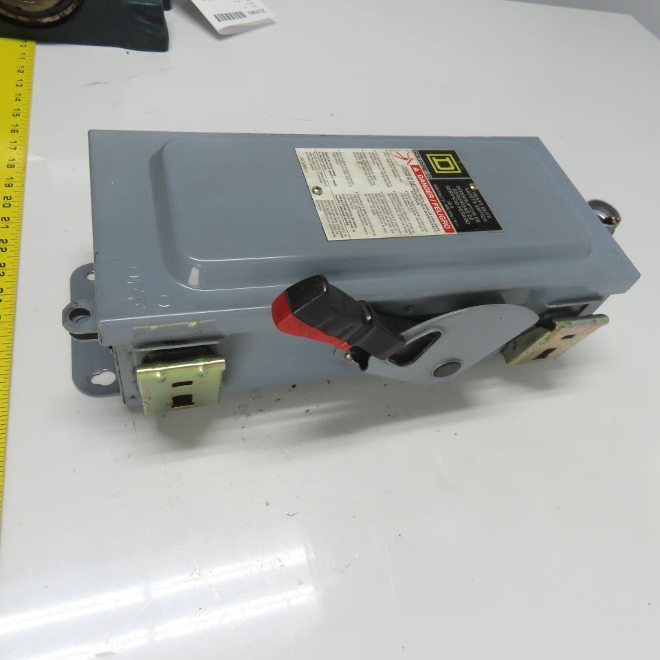 Square D H361AWKEI 30A 600V AC/DC 3 Pole Fusible Safety Disconnect Switch
