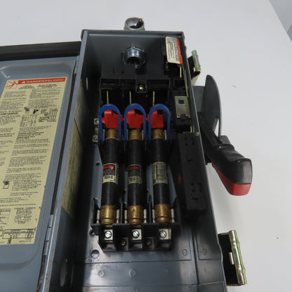 Square D H361AWKEI 30A 600V AC/DC 3 Pole Fusible Safety Disconnect Switch