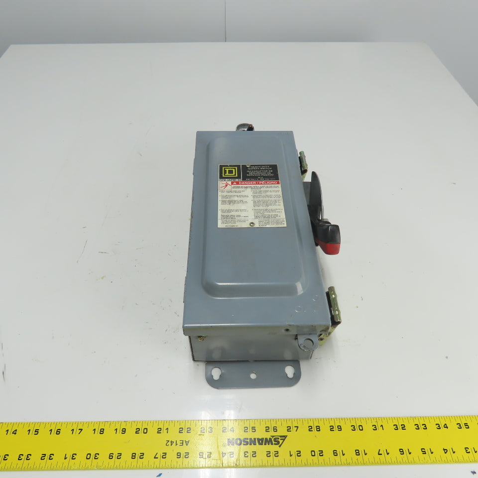Square D H361AWKEI 30A 600V AC/DC 3 Pole Fusible Safety Disconnect Switch