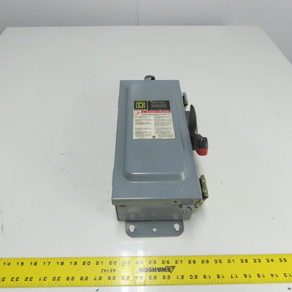 Square D H361AWKEI 30A 600V AC/DC 3 Pole Fusible Safety Disconnect Switch