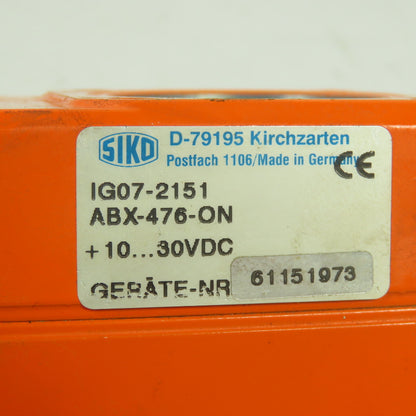 Siko IG07-2151 Incremental Encoder 10-30VDC 20mm Bore ABX-476-ON
