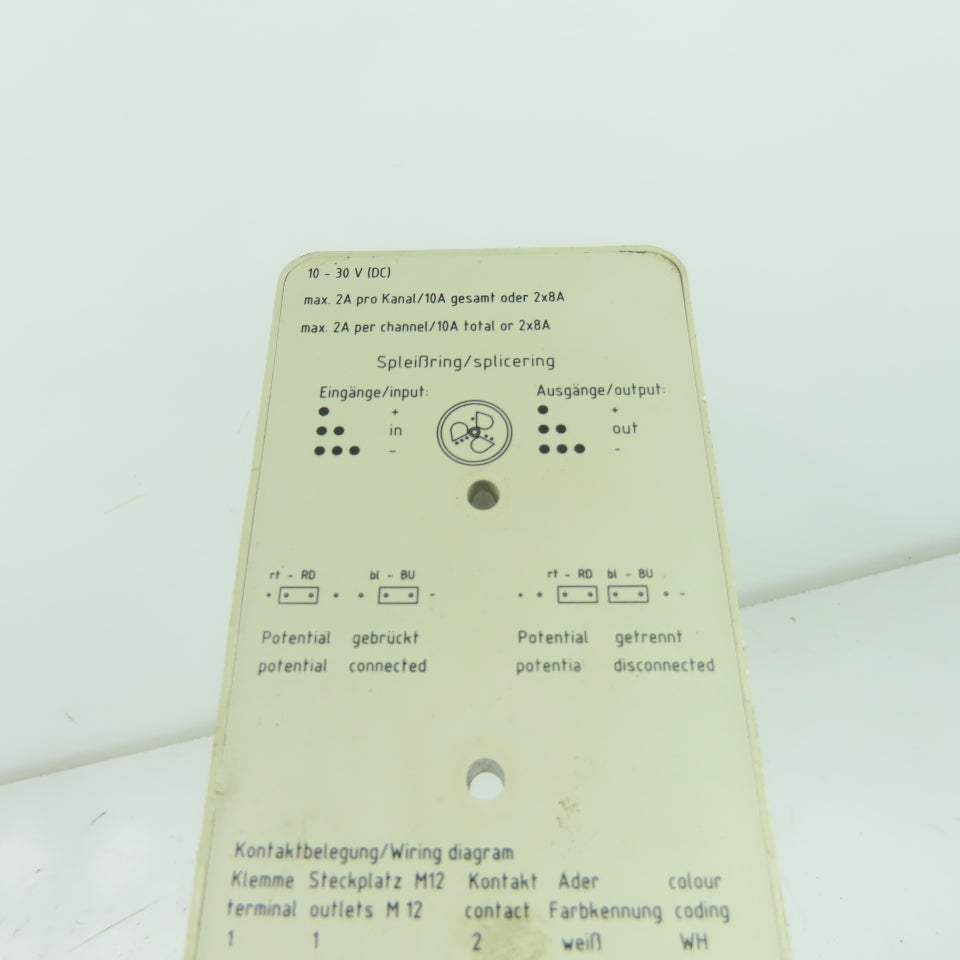 Weidmuller 176006 1000 8-Position Distribution Block 10-30VDC