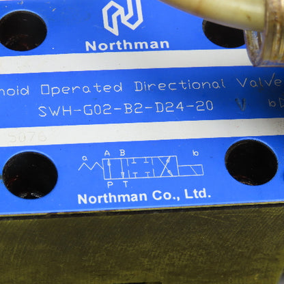 Northman SWH-G02-B2-D24-20V 4/3 Position Single Solenoid Hydraulic Valve 24VDC