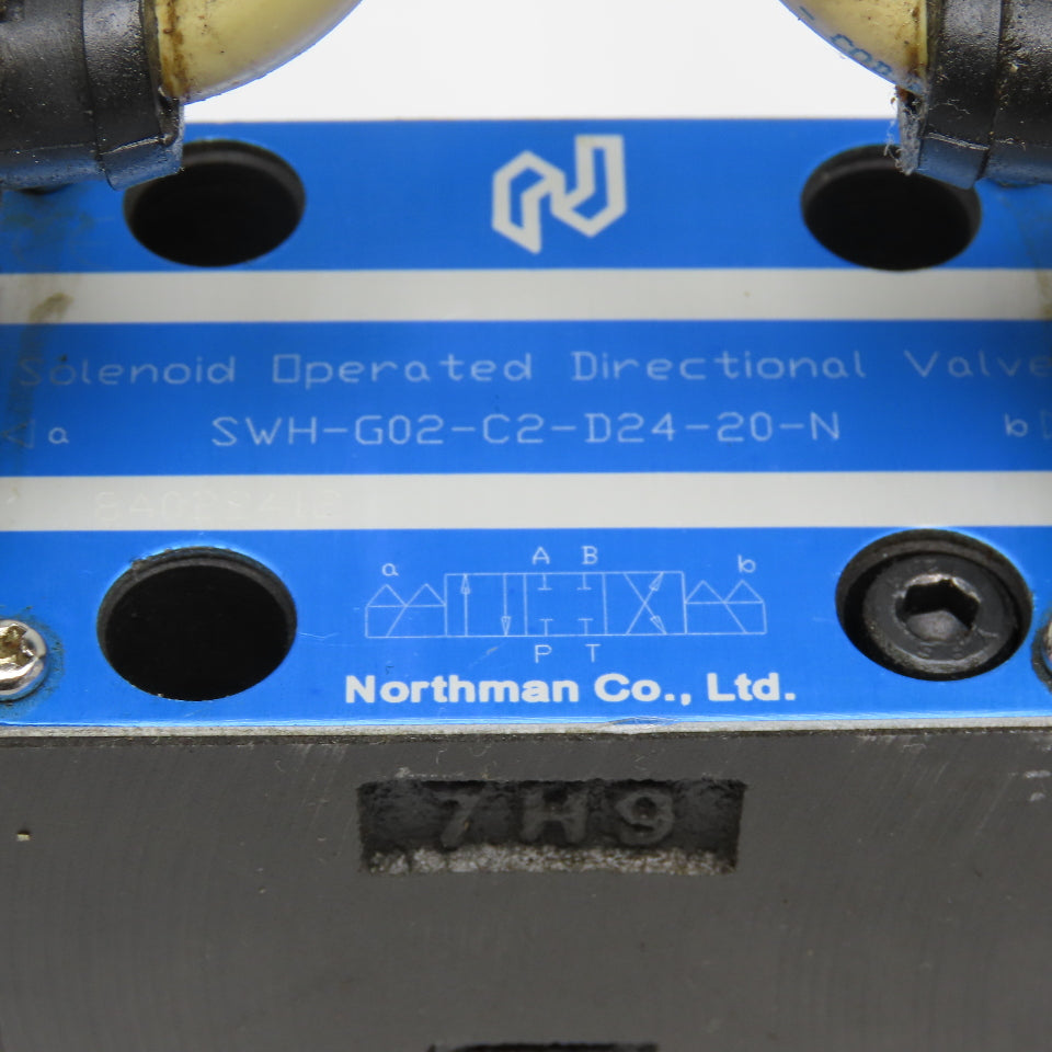 Northman SWH-G02-C2-D24-20-N 4/3 Position Double Solenoid Hydraulic Valve 24VDC