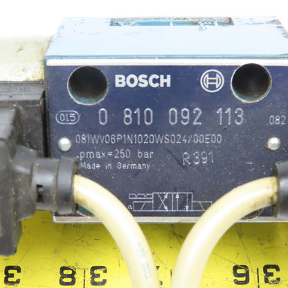 Bosch 0 810 092 113 2 Position Double Solenoid Hydraulic Valve 24VDC