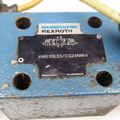 Rexroth 4WE10E33/CG24N9K4 5/3 Position Closed Center Solenoid Valve 24VDC