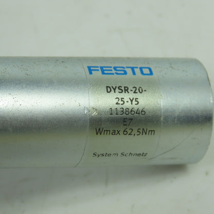 Festo DYSR-20-25-Y5 Pneumatic Shock Absorber 25mm Stroke Wmax 62.5Nm