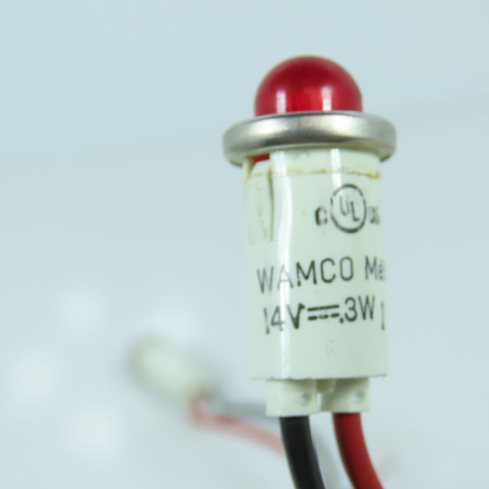 Wamco 1910 14VDC 3W Panel Mount Red Indicator Lights Lot Of 11