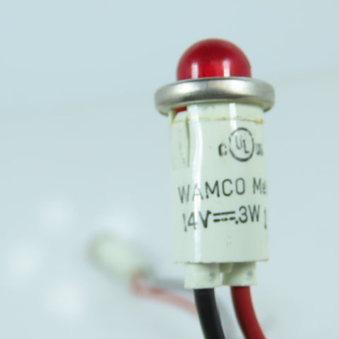 Wamco 1910 14VDC 3W Panel Mount Red Indicator Lights Lot Of 11