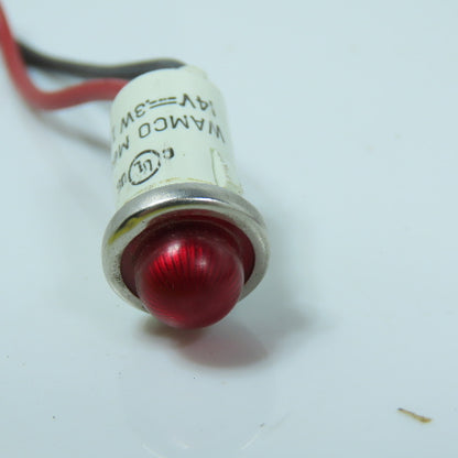 Wamco 1910 14VDC 3W Panel Mount Red Indicator Lights Lot Of 11