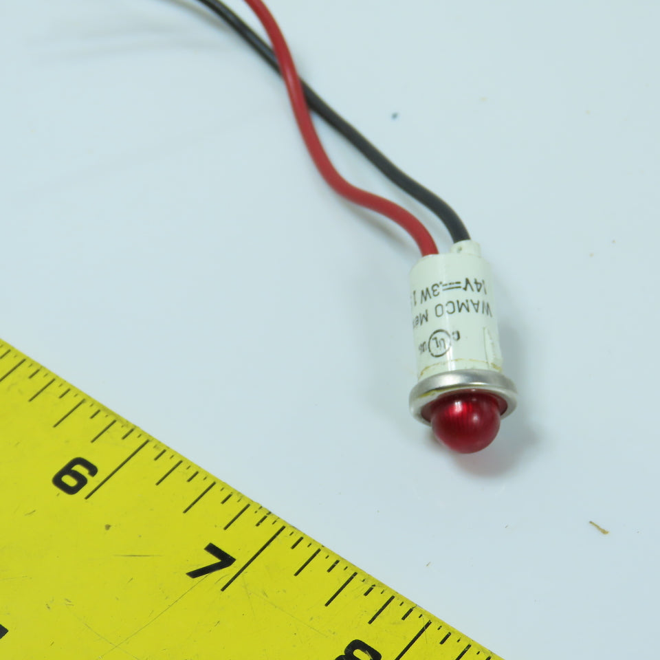 Wamco 1910 14VDC 3W Panel Mount Red Indicator Lights Lot Of 11