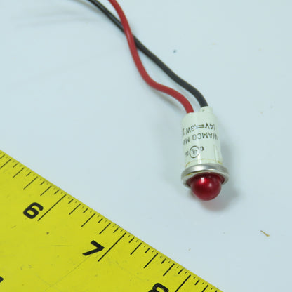 Wamco 1910 14VDC 3W Panel Mount Red Indicator Lights Lot Of 11