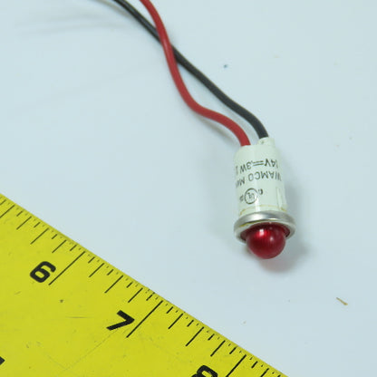 Wamco 1910 14VDC 3W Panel Mount Red Indicator Lights Lot Of 11