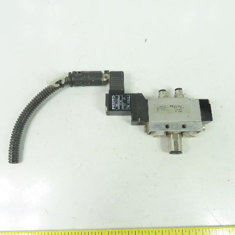 Festo MEH-5/2-1/8-B Solenoid Valve 24VDC Coil 36-116PSI 1/8" NPT