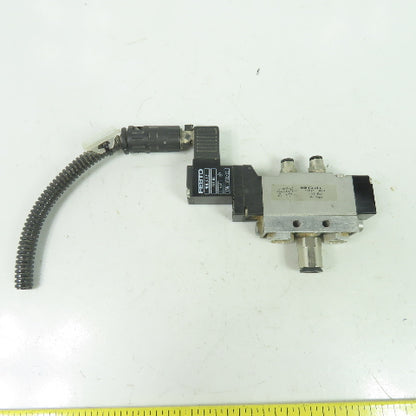 Festo MEH-5/2-1/8-B Solenoid Valve 24VDC Coil 36-116PSI 1/8" NPT