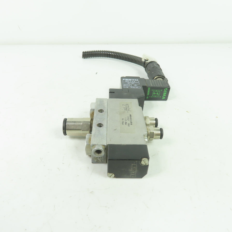 Festo MEH-5/2-1/8-B Solenoid Valve 24VDC Coil 36-116PSI 1/8" NPT