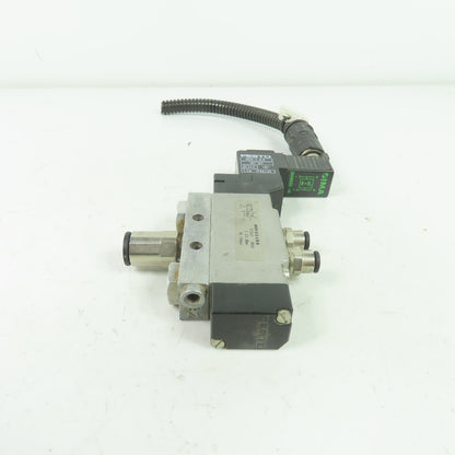 Festo MEH-5/2-1/8-B Solenoid Valve 24VDC Coil 36-116PSI 1/8" NPT