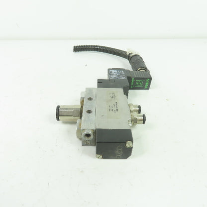 Festo MEH-5/2-1/8-B Solenoid Valve 24VDC Coil 36-116PSI 1/8" NPT