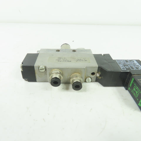 Festo MEH-5/2-1/8-B Solenoid Valve 24VDC Coil 36-116PSI 1/8" NPT