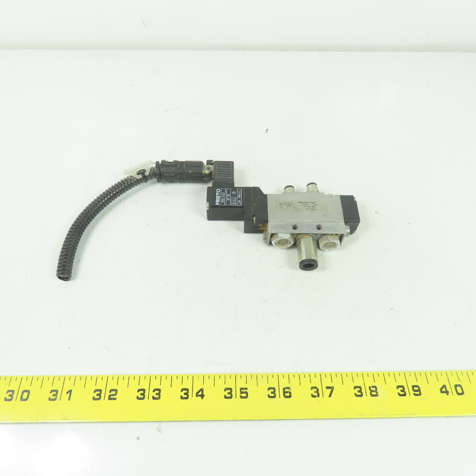 Festo MEH-5/2-1/8-B Solenoid Valve 24VDC Coil 36-116PSI 1/8" NPT