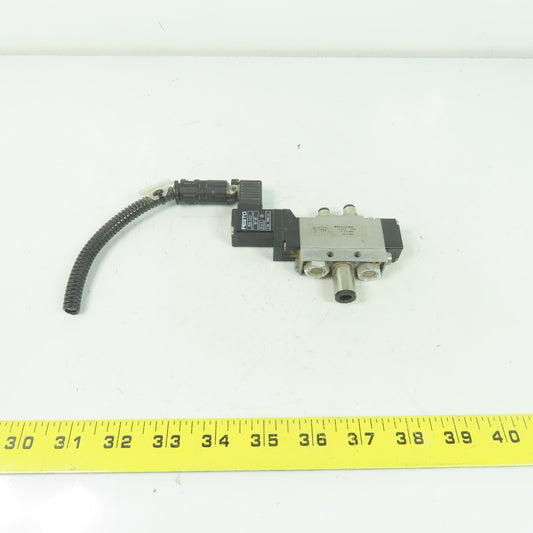 Festo MEH-5/2-1/8-B Solenoid Valve 24VDC Coil 36-116PSI 1/8" NPT