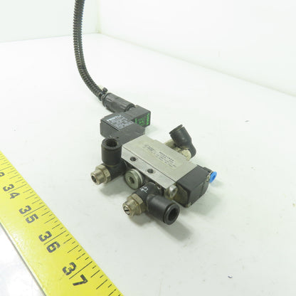 Festo MEH-5/2-1/8-S-B Solenoid Valve 24VDC Coil 36-116PSI 1/8" NPT