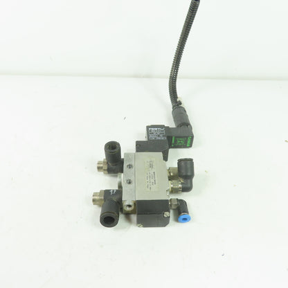 Festo MEH-5/2-1/8-S-B Solenoid Valve 24VDC Coil 36-116PSI 1/8" NPT