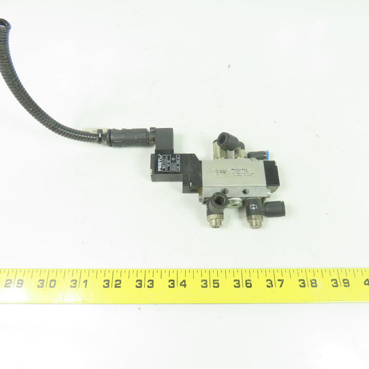 Festo MEH-5/2-1/8-S-B Solenoid Valve 24VDC Coil 36-116PSI 1/8" NPT