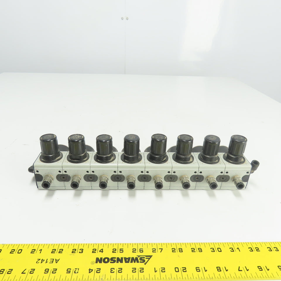 Numatics IMA 00.66 00 8-Way Pneumatic Pressure Regulator Distributor From IMA
