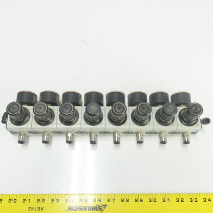 Numatics IMA 00.66 00 8-Way Pneumatic Pressure Regulator Distributor From IMA