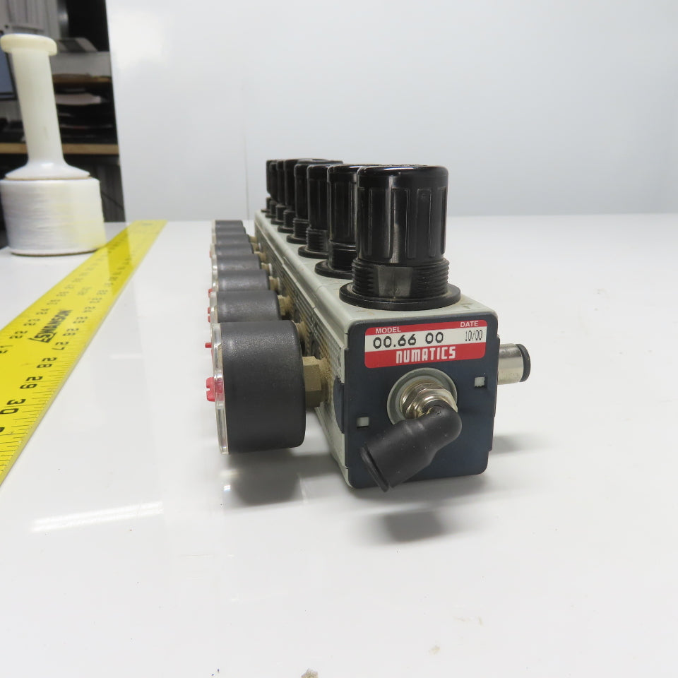 Numatics IMA 00.66 00 8-Way Pneumatic Pressure Regulator Distributor From IMA