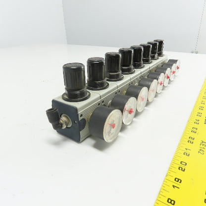 Numatics IMA 00.66 00 8-Way Pneumatic Pressure Regulator Distributor From IMA