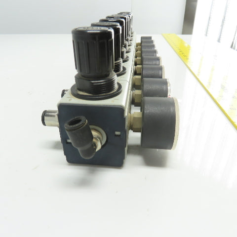 Numatics IMA 00.66 00 8-Way Pneumatic Pressure Regulator Distributor From IMA