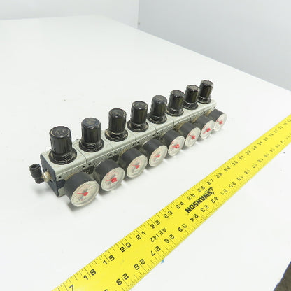 Numatics IMA 00.66 00 8-Way Pneumatic Pressure Regulator Distributor From IMA