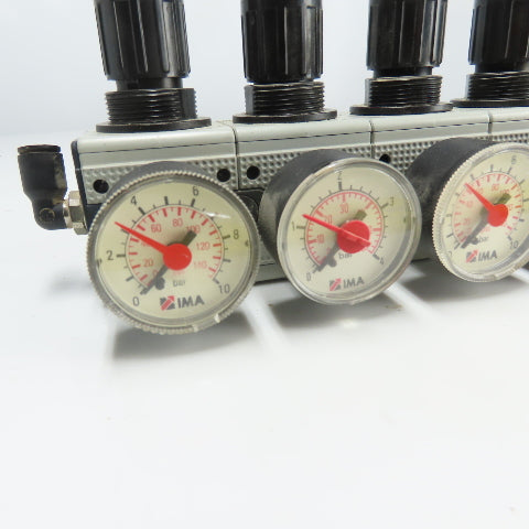 Numatics IMA 00.66 00 8-Way Pneumatic Pressure Regulator Distributor From IMA