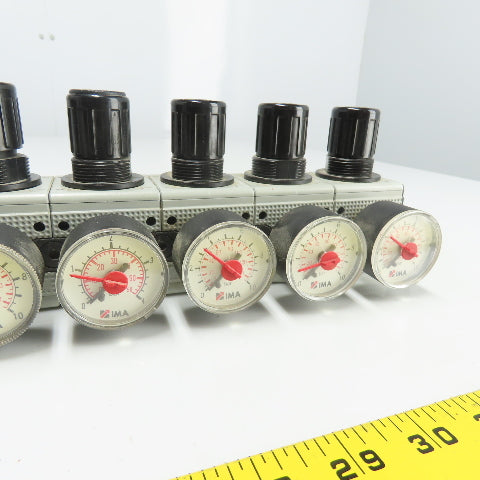 Numatics IMA 00.66 00 8-Way Pneumatic Pressure Regulator Distributor From IMA