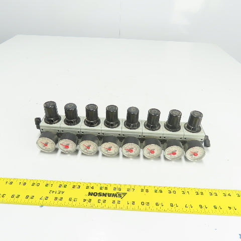 Numatics IMA 00.66 00 8-Way Pneumatic Pressure Regulator Distributor From IMA