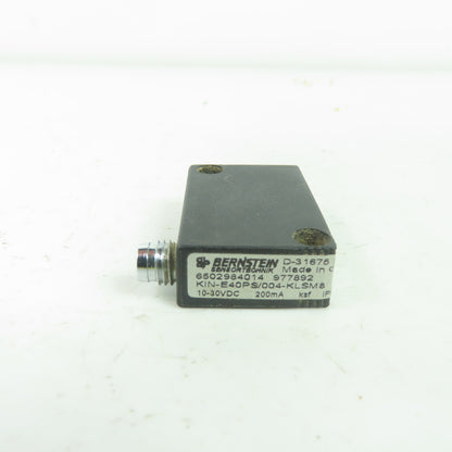 Bernstein KIN-E40PS/004-KLSM8 Inductive Proximity Sensor 10-30VDC 200mA D-31675