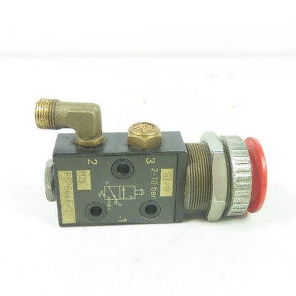 PS/666E/1 Push Button Valve 2-10Bar G1/8 1/8" NPT